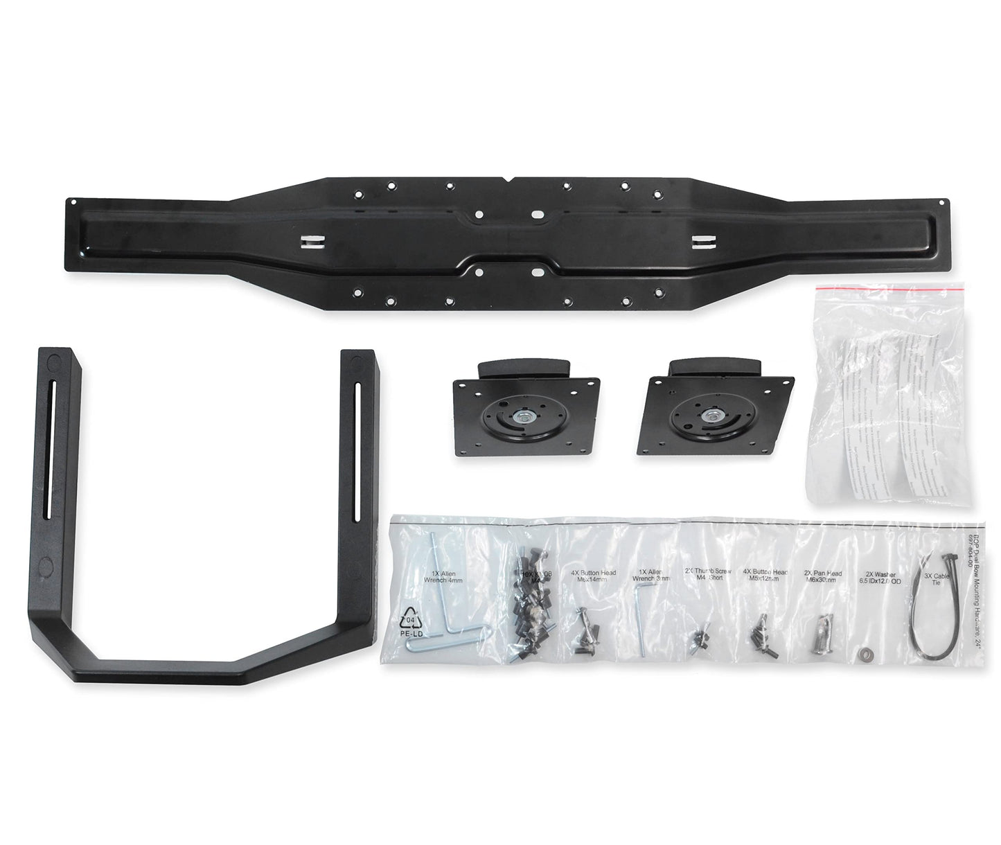 Ergotron - Dual Monitor and Handle Kit - for 2 Monitors Up to 26 Inches, 0 to 18 lbs Each - Add-on for Interactive Arm HD and VHD
