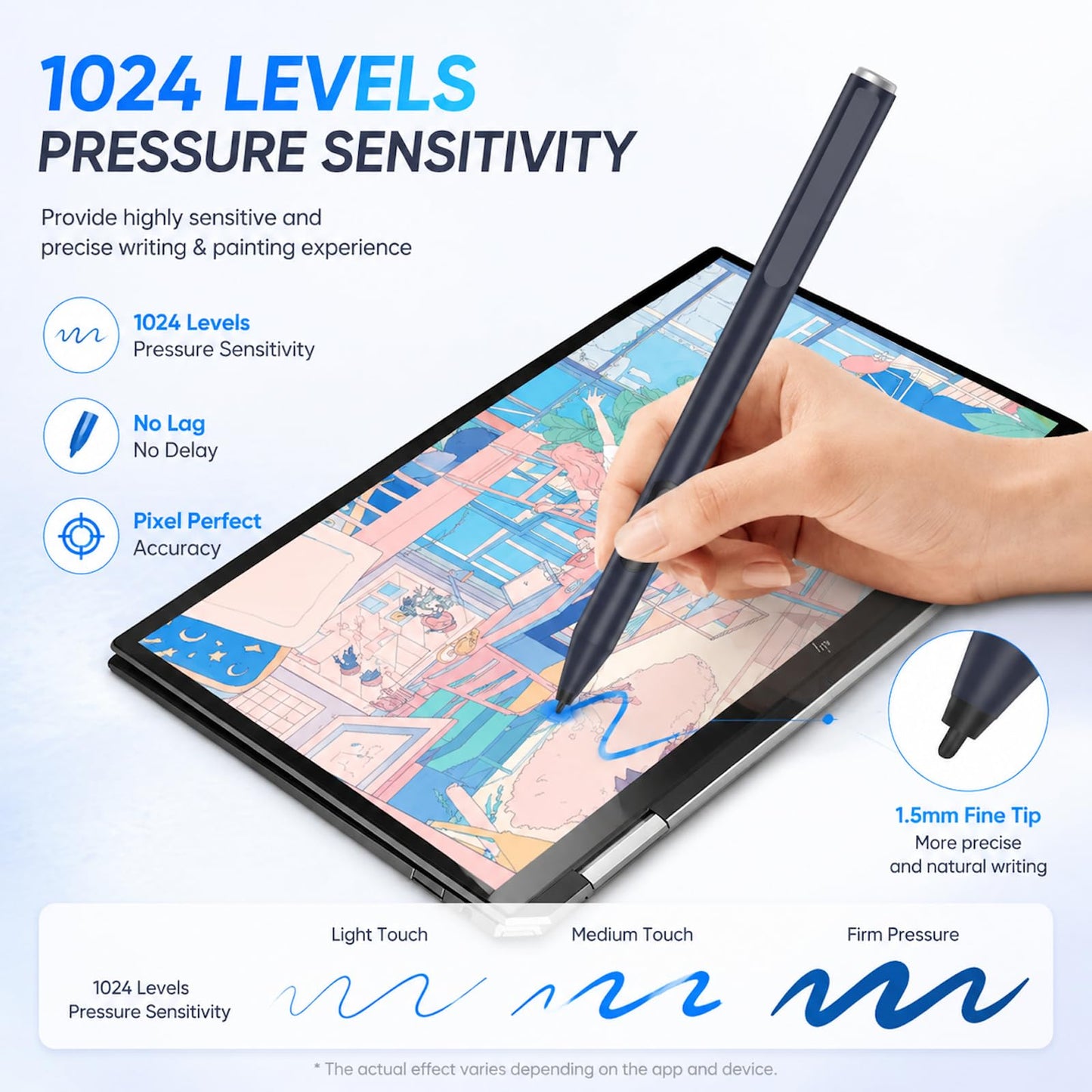 Stylus Pen for HP Omnibook X Flip Envy/Pavilion/Spectre x360 300Day Battery