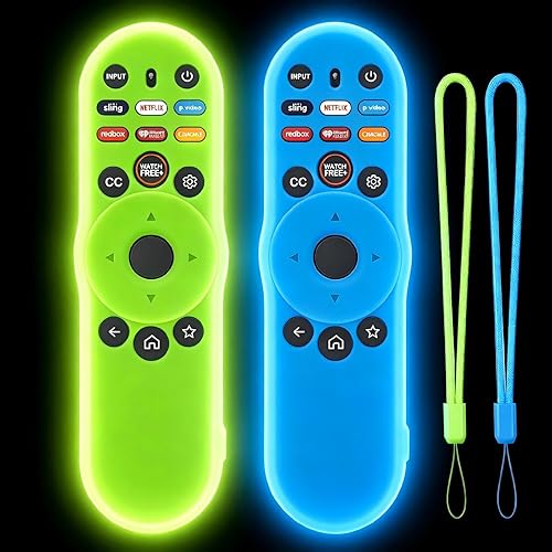[2Pack] Climberer Cover for VIZIO XRT270,Smart TV Remote Control Replacement Glow in Dark Protective Skin Case - Blue & Green (XRT270)