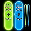 [2Pack] Climberer Cover for VIZIO XRT270,Smart TV Remote Control Replacement Glow in Dark Protective Skin Case - Blue & Green (XRT270)