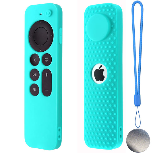 Silicone Remote Case for Apple TV 4K 2nd Gen 2021 Siri Remote Anti-Slip Durable Silicone Cover Magnetic Protective Sleeve Shockproof Remote Case(Mint