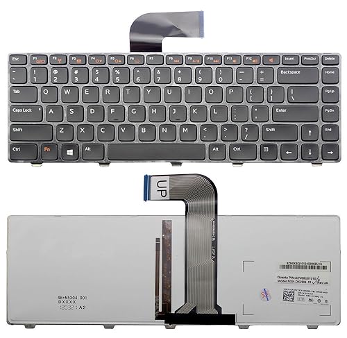 New US Layout Laptop Backlit Keyboard Replacement for Dell Inspiron 15 N5040 N5050 3520 15R 5520 SE 7520 M411R M421R M5040 M521R Latitude 3330 Light