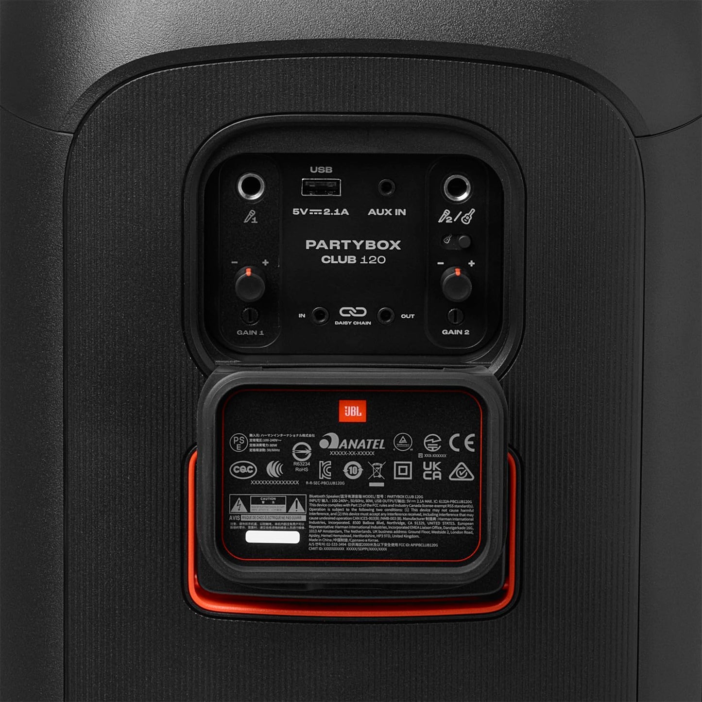 JBL PartyBox Club 120 - Portable Party Speaker with Foldable Handle, Powerful JBL Pro Sound, Futuristic lightshow, Up to 12 Hours of Play time, Splash