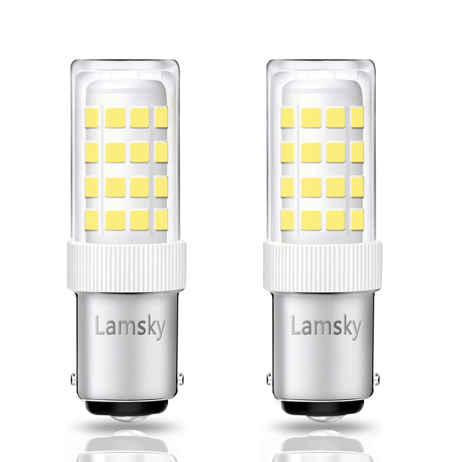 Lamsky BA15D LED Double Contact Bayonet Base Sewing Machine Bulb AC110-130V,T3/T4/C7/S6,4W Daylight 6000K,LED 40W Halogen Replacement