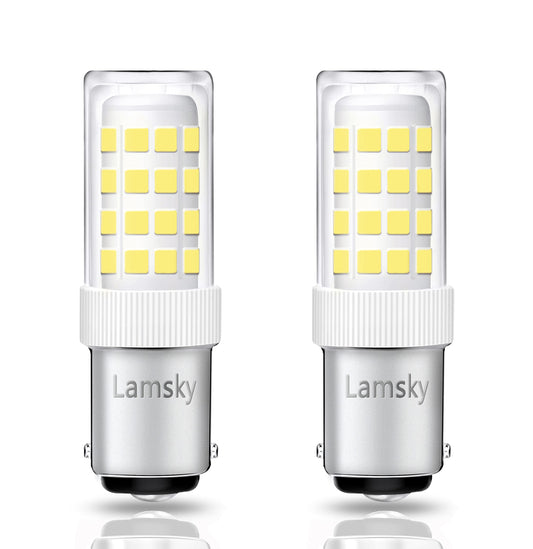 Lamsky BA15D LED Double Contact Bayonet Base Sewing Machine Bulb AC110-130V,T3/T4/C7/S6,4W Daylight 6000K,LED 40W Halogen Replacement