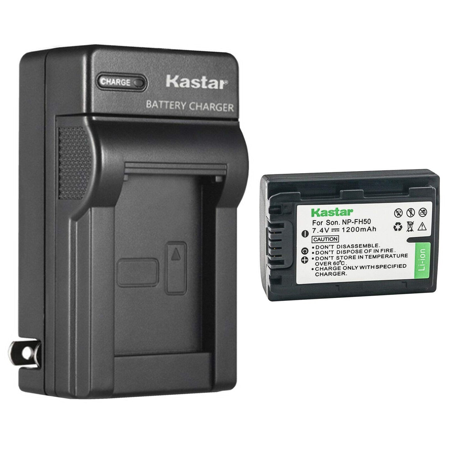 Kastar 1-Pack Battery and AC Wall Charger Replacement for Sony DCR-DVD508, DCR-DVD510, DCR-DVD602, DCR-DVD605, DCR-DVD608, DCR-DVD610, DCR-DVD650