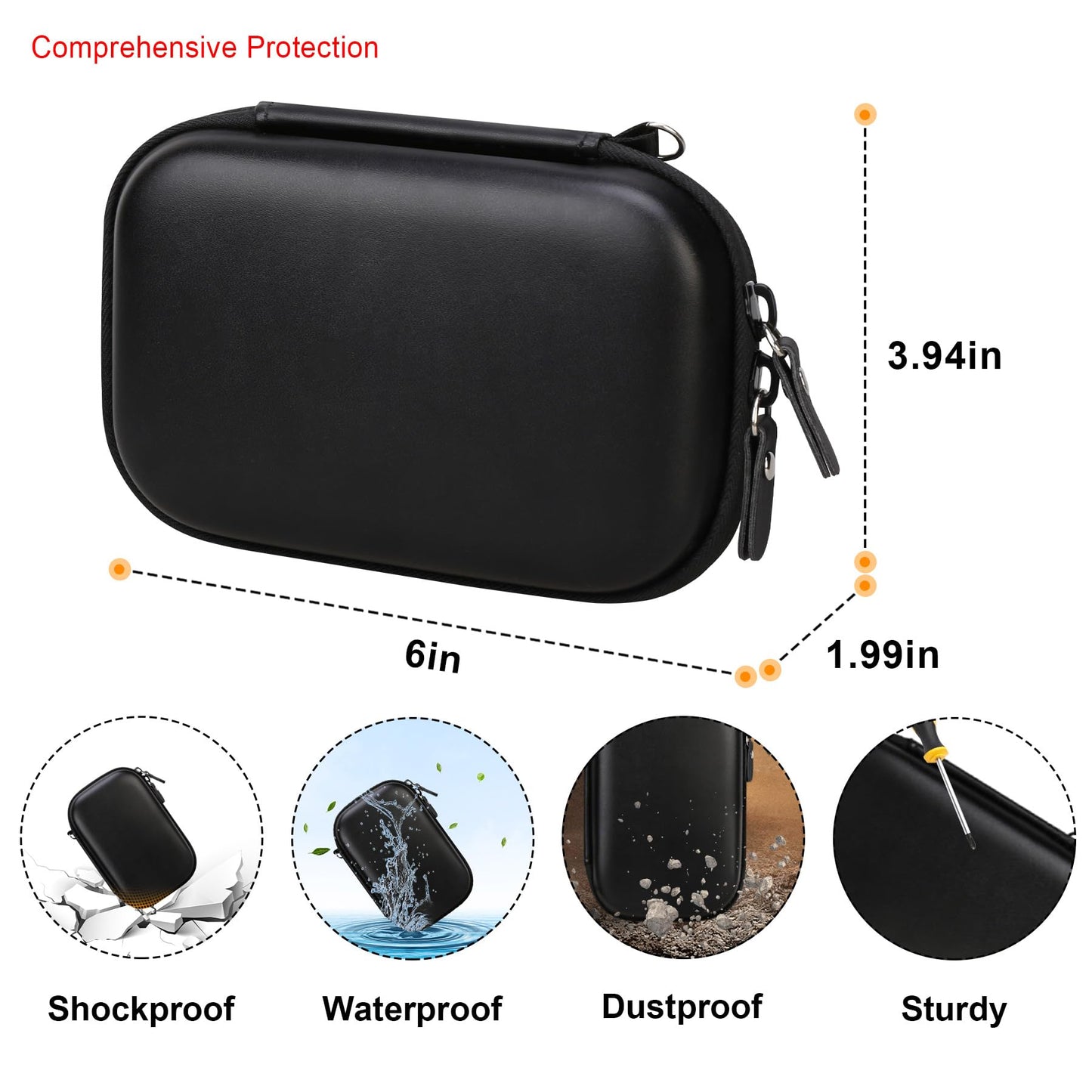 Elonbo Carrying Case for KODAK Printomatic Full-Color Instant Print Digital Camera, Portable Mini Photo Printer Hard Travel Bag, Picture Printer