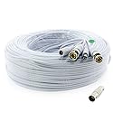 Crystal Vision Premium 1080P HD BNC CCTV Surveillance Security Camera Combo Cable Premade Siamese W/Coupler for Samsung, Lorex, Swann, Q-See
