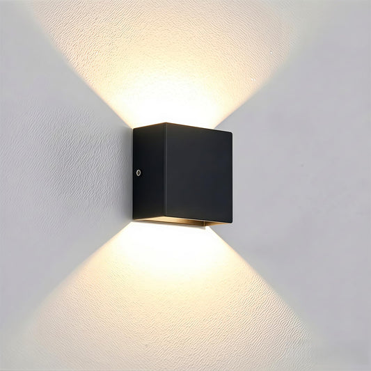 Daxng Modern Wall Sconce Dimmable 6W Hardwired, Up Down Wall Mount Lights Indoor Mini Metal LED Wall Lamp for Living Room Bedroom Hallway Decor, Warm