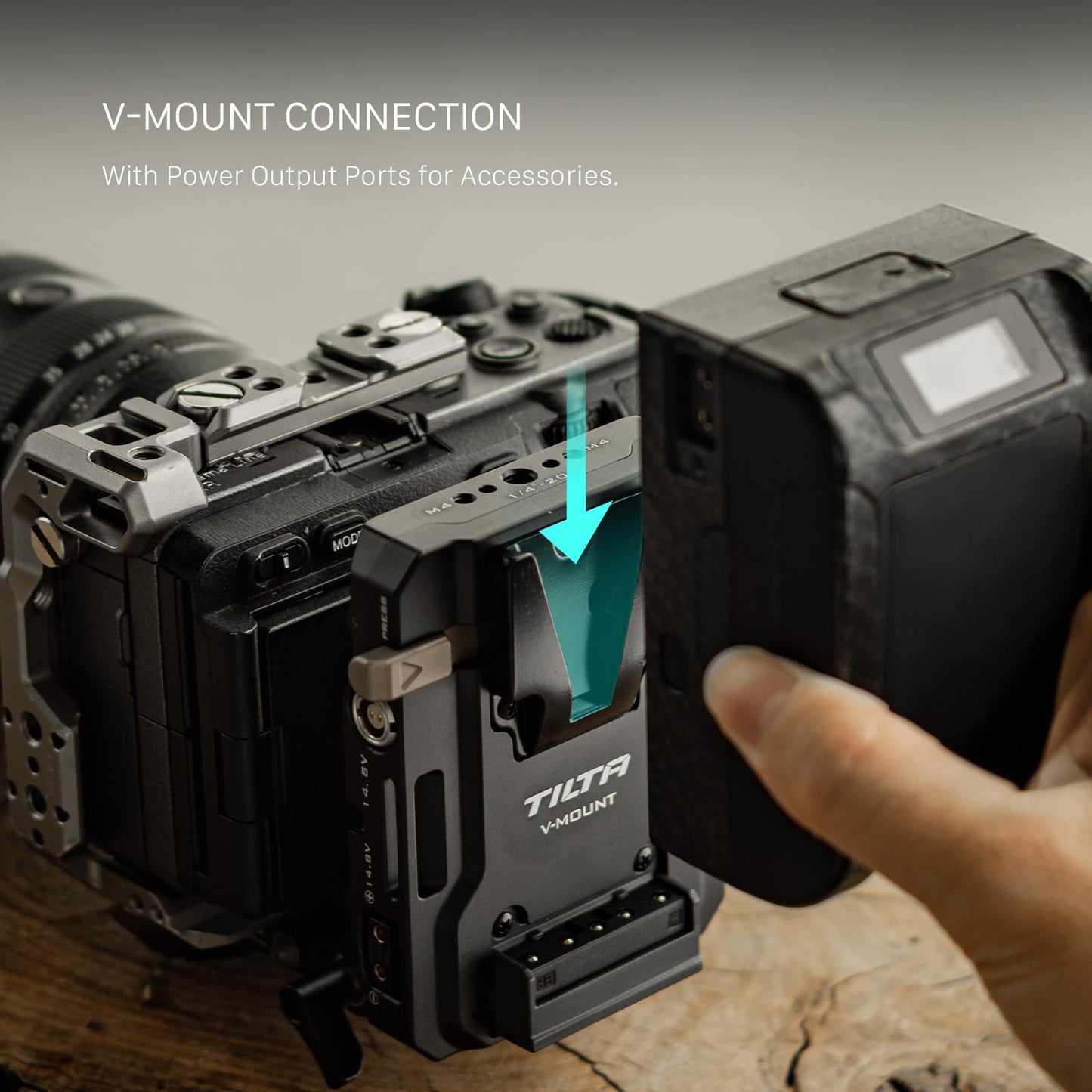 Tilta Mini PD V Mount Battery Plate with Adjustable ARCA Receiver Kit | 60W PD USB-C, P-Tap & 2-Pin Lemo Outputs | Compatible with DJI ARCA Quick