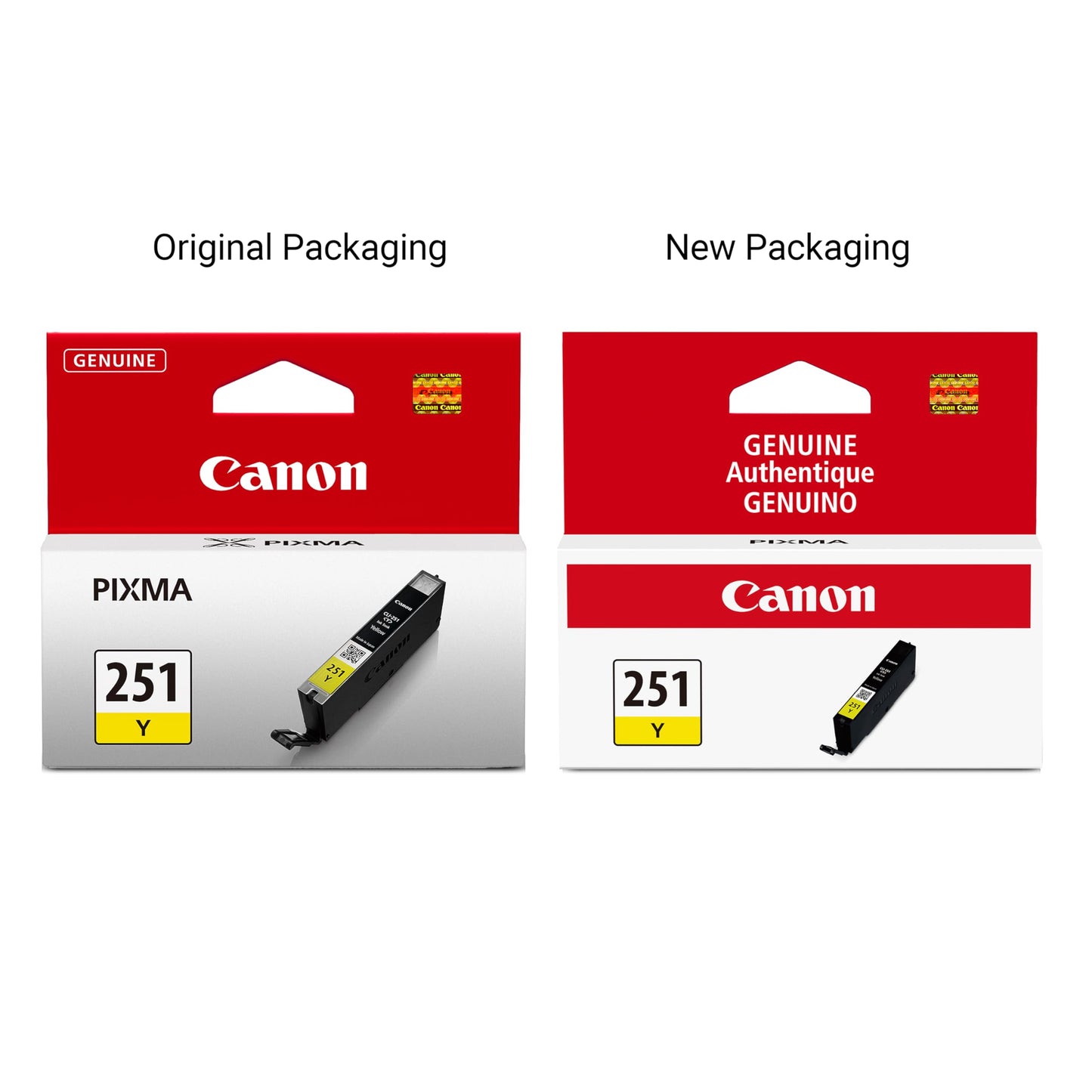 Canon CLI-251 Genuine Yellow Ink Tank, Compatible with MG6320, IP7220 & MG5420, MX922, MG5520, MG6420, MG7120, iX6820, iP8720, MG7520, MG6620,