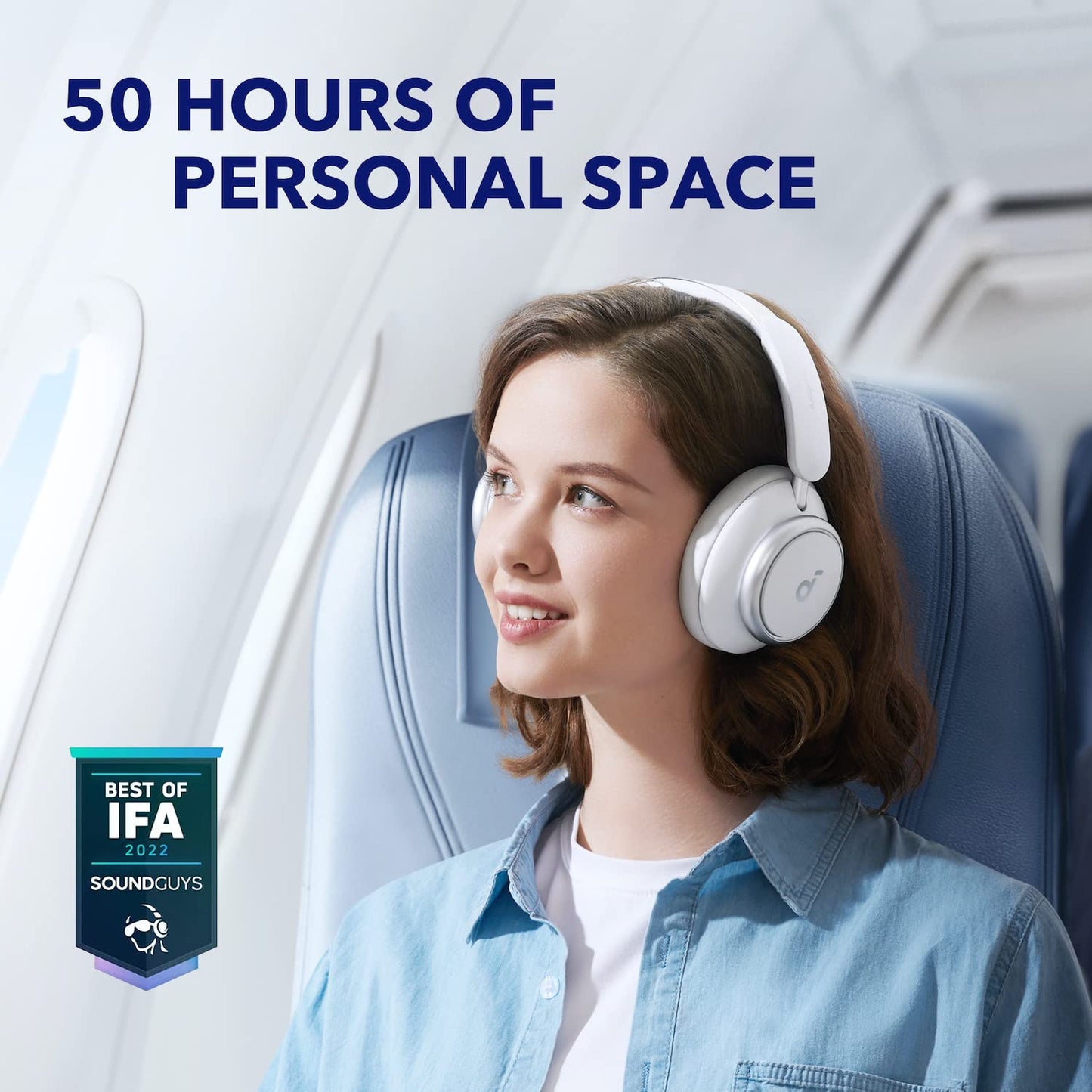 Soundcore by Anker Space Q45 Adaptive Active Noise Cancelling Headphones, Reduce Noise by Up to 98%, 50H Playtime, App Control, LDAC Hi-Res Wireless