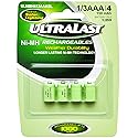 ULTRALAST ULNMH413AAASL 1/3AAA Solar Rechargeable Battery - NIMH 1.2V 150mAh, Replacement Small Batteries for Outdoor Garden Solar Light Fixtures…