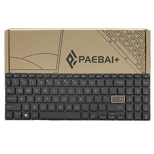 PAEBAI+ Replacement Laptop Keyboard Backlit for ASUS VivoBook E510M E510MA L510M L510MA S533 S533E S533EA S533F X521 X521EA X521EQ X521FA X521FL