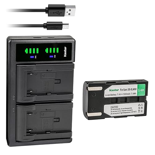 Kastar 1-Pack SB-LSM80 Battery and LTD2 USB Charger Replacement for Samsung SC-DC171 SC-DC171U SC-DC173 SC-DC173U SC-DC175 SC-DC563 SC-DC564 SC-DC565