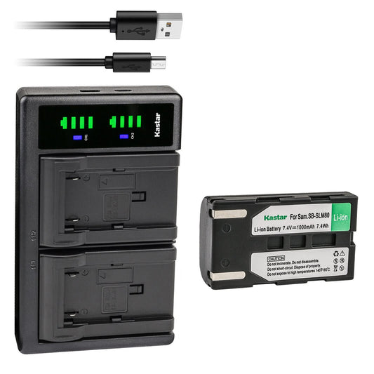 Kastar 1-Pack SB-LSM80 Battery and LTD2 USB Charger Replacement for Samsung SC-DC171 SC-DC171U SC-DC173 SC-DC173U SC-DC175 SC-DC563 SC-DC564 SC-DC565