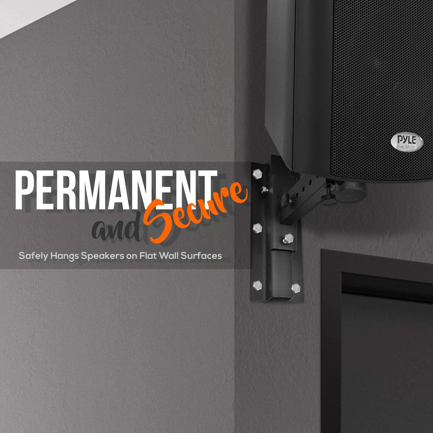 Pyle 90°-30° Angle, Tilt, Rotation Adjustment & Solid-Steel Pin Serves as Safety-Stop Mount Speaker Bracket Stands-Dual Universal Adjustable w/ 12.5''