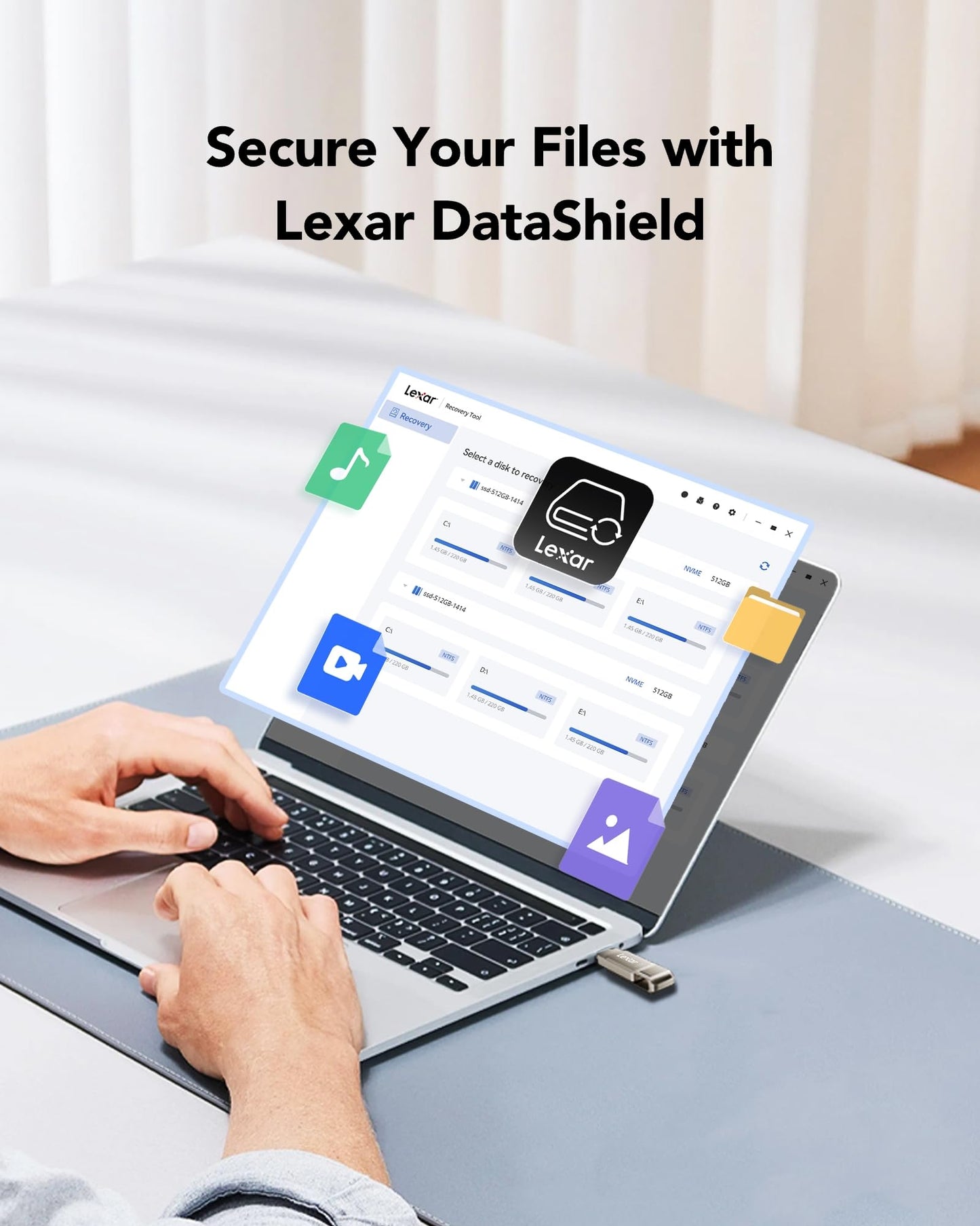 Lexar D40E 128GB Dual USB 3.2 Gen 1 Type-C Jump Drive, USB-C Flash Metal Housing Swivel Design Thumb Drive (Champagne Silver)