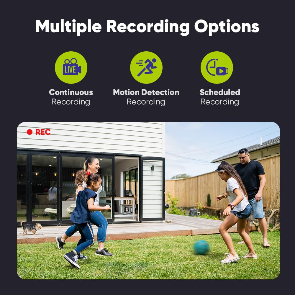 SANNCE 8CH 1080P Security Camera System DVR and 4x2.0MP Indoor Outdoor IP66 Weatherproof Bullet CCTV Cameras with IR 100ft Night Vision LEDs, Easy