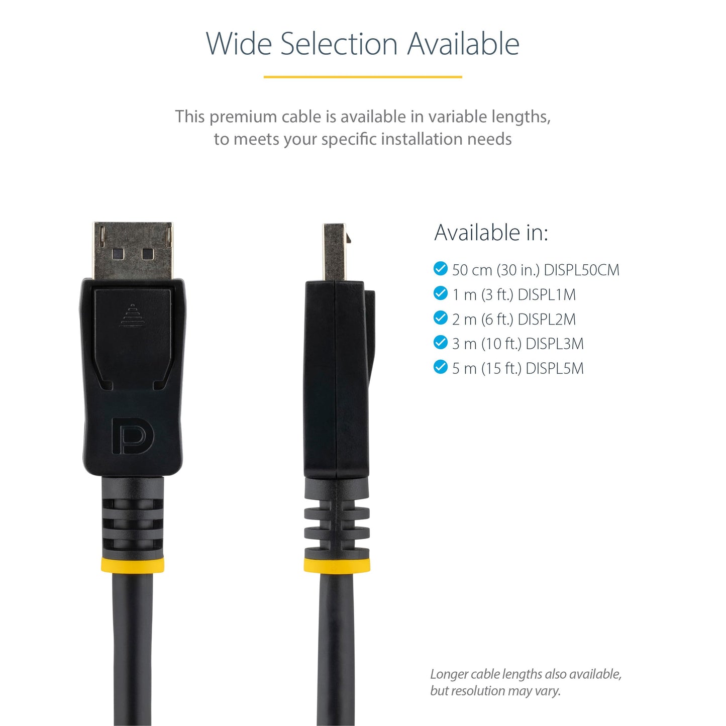 StarTech.com 2m (6ft) DisplayPort 1.2 Cable - 4K x 2K Ultra HD VESA Certified DisplayPort Cable - DP to DP Cable for Monitor - DP Video/Display Cord