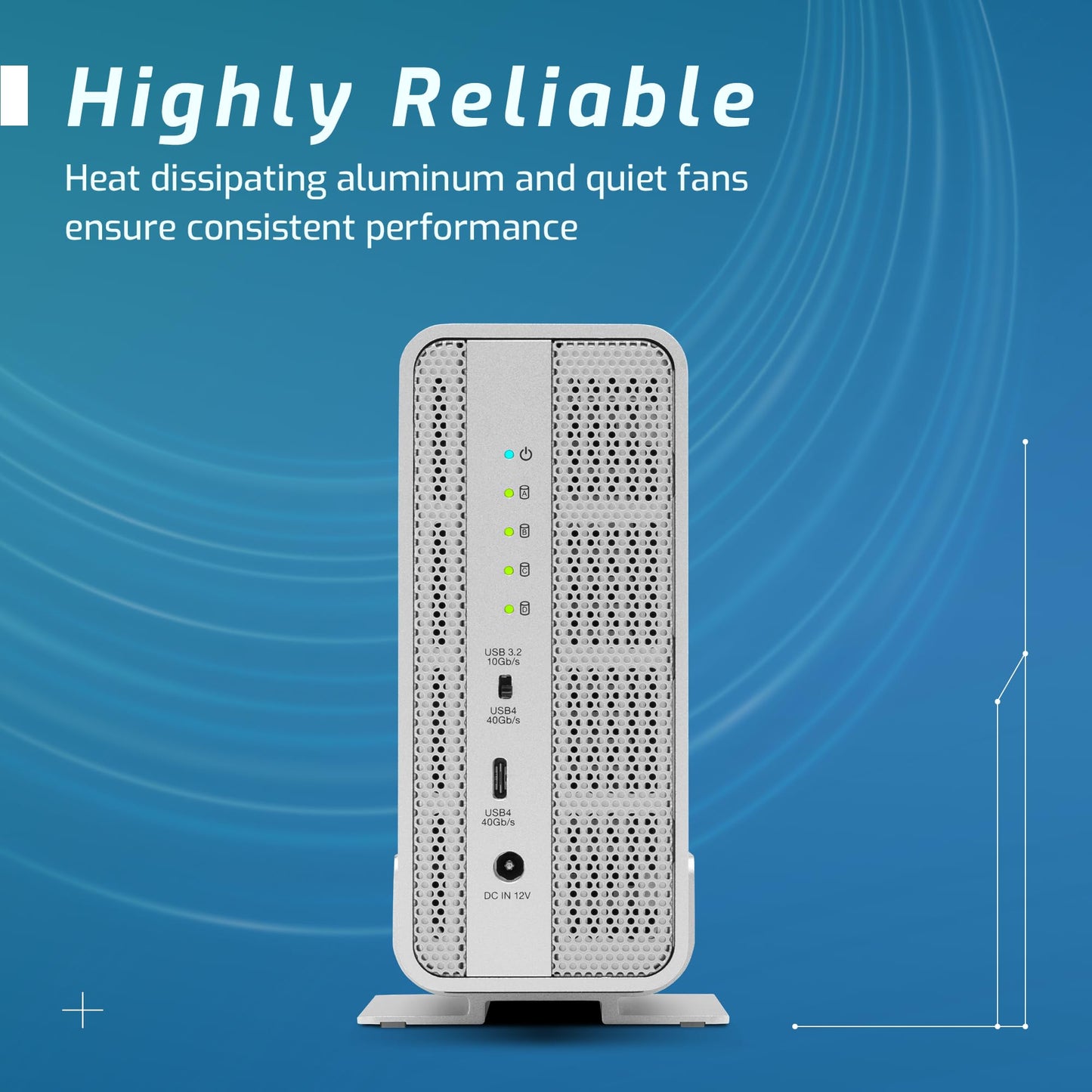 OWC Express 4M2 Four-Slot USB4 (40Gb/s) RAID Storage Enclosure for NVMe M.2 2230/2242/2280 SSDs (Enclosure Only)