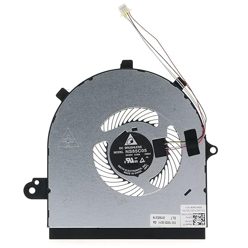 USKKS CPU Cooling Fan for Dell Inspiron 7786 Series / 17 7786 P36E / I7786-7199SLV-PUS / 17 7786 2-in-1 Series P/N: 0GCN3G GCN3G, 4-Wires 4-pins
