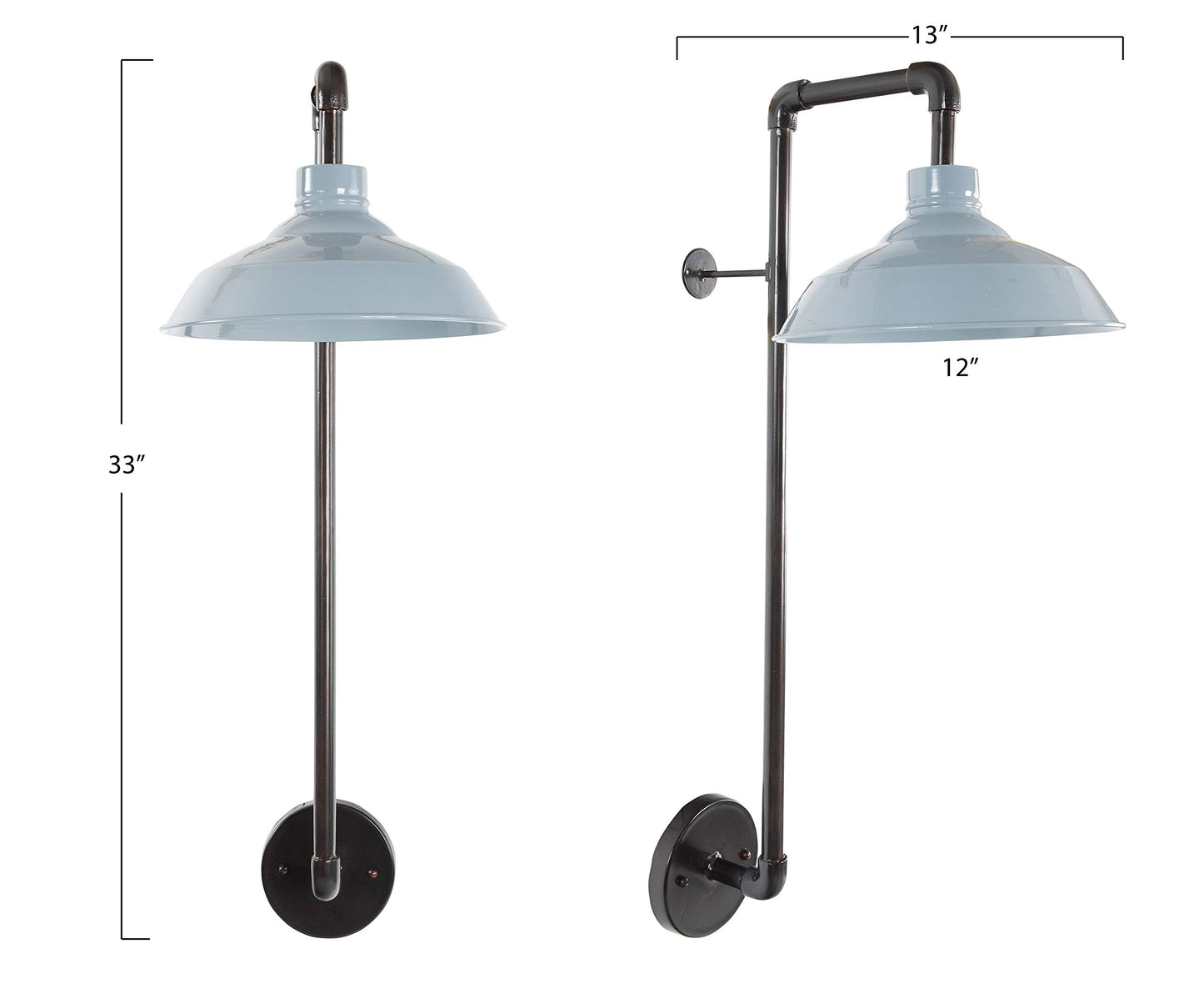 Wall Sconce; Metal Wall Lamp with Bronze Finish andShade - Light Fixture for Modern Home Decor