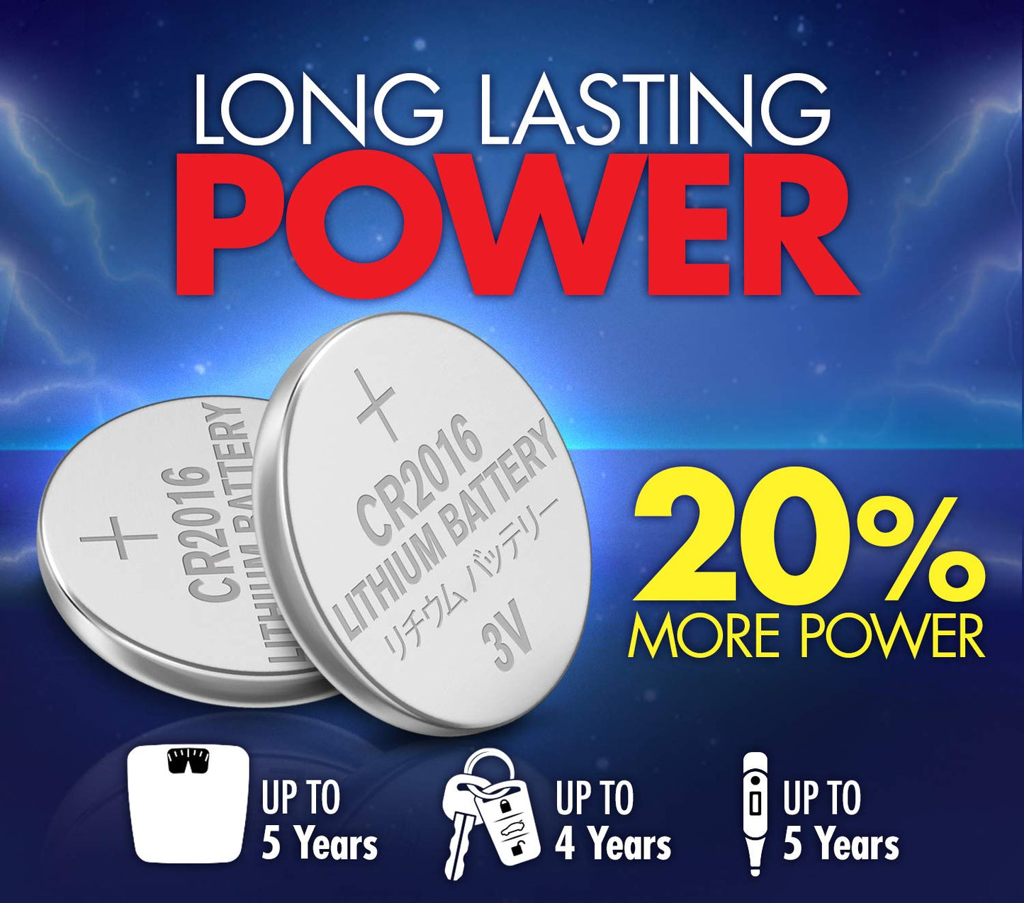 Powermax ACDelco 24-Count CR2016 Batteries, Lithium 3V Coin Cell Button Battery Pack for Watch and Small Electronics, 5 Year Shelf Life
