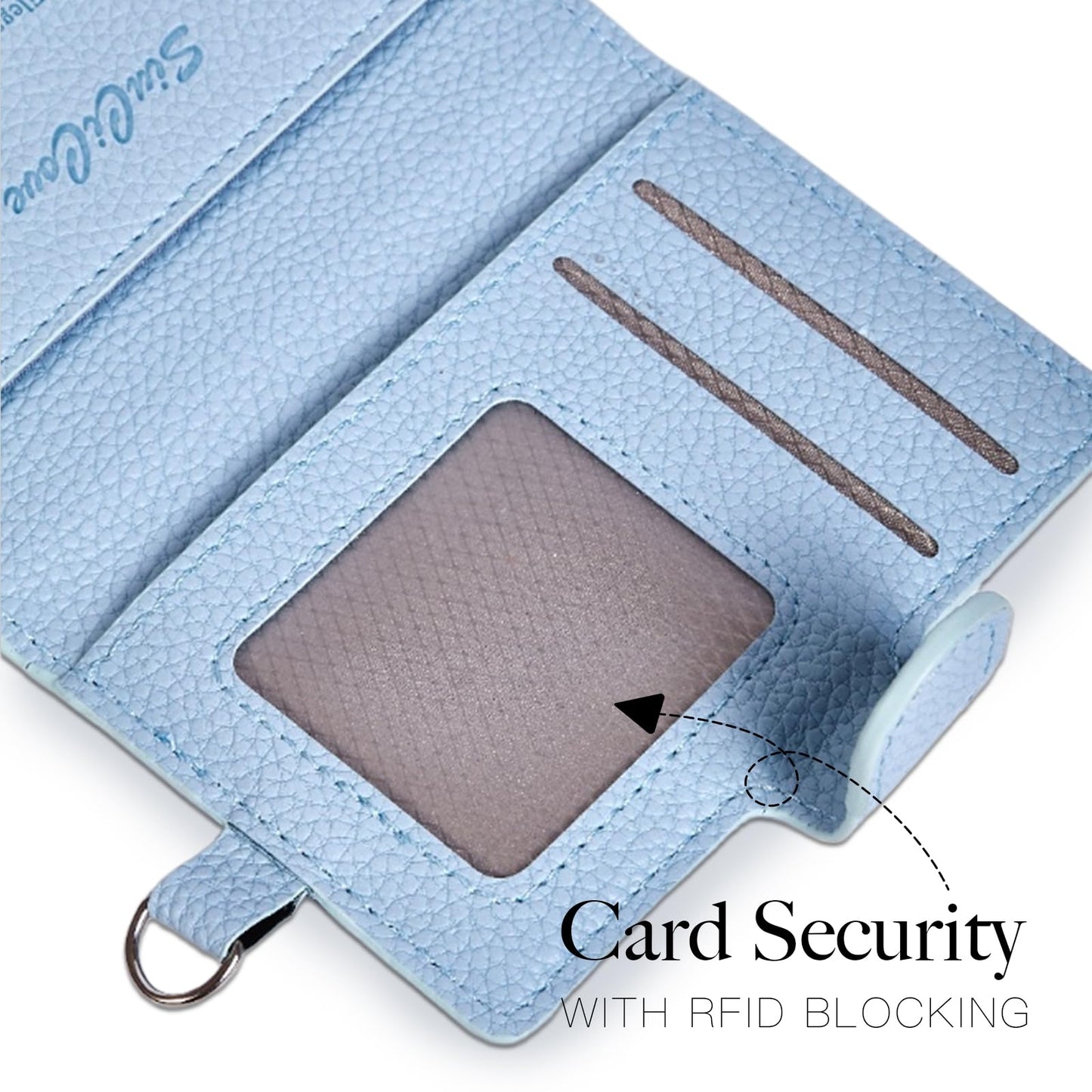 siucicove for MagSafe Wallet, Hand Wrist Strap Magnetic Wallet for iphone 17/16/15/14/13/12 Series,7+ Cards Holder,RFID Blocking-Blue