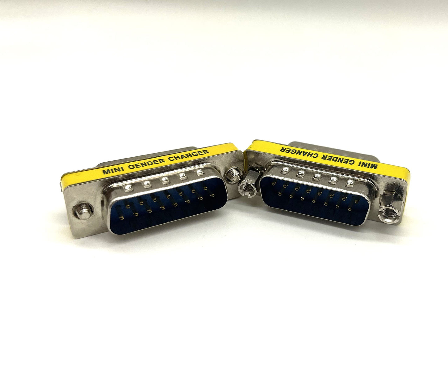 Dafensoy VGA Coupling Connector VGA/SVGA Adapter HD15-pin Male to Male 2-Pack