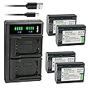 Kastar 4-Pack Battery and LTD2 USB Charger Replacement for Sony HDR-CX350, HDR-CX360, HDR-CX370, HDR-CX380, HDR-CX390, HDR-CX400, HDR-CX410