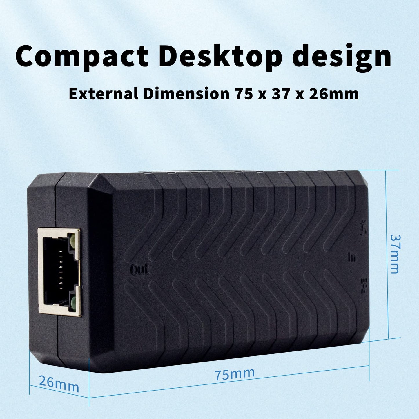 CENTROPOWER PoE Extender Ethernet Repeater 1 Port 10/100