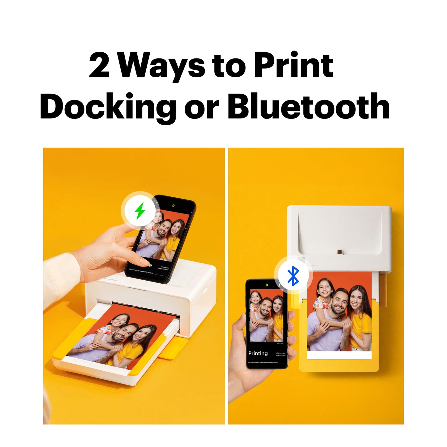 KODAK Dock Plus 4x6 Photo Printer, Smartphone Docking, 4PASS, 50 Sheets