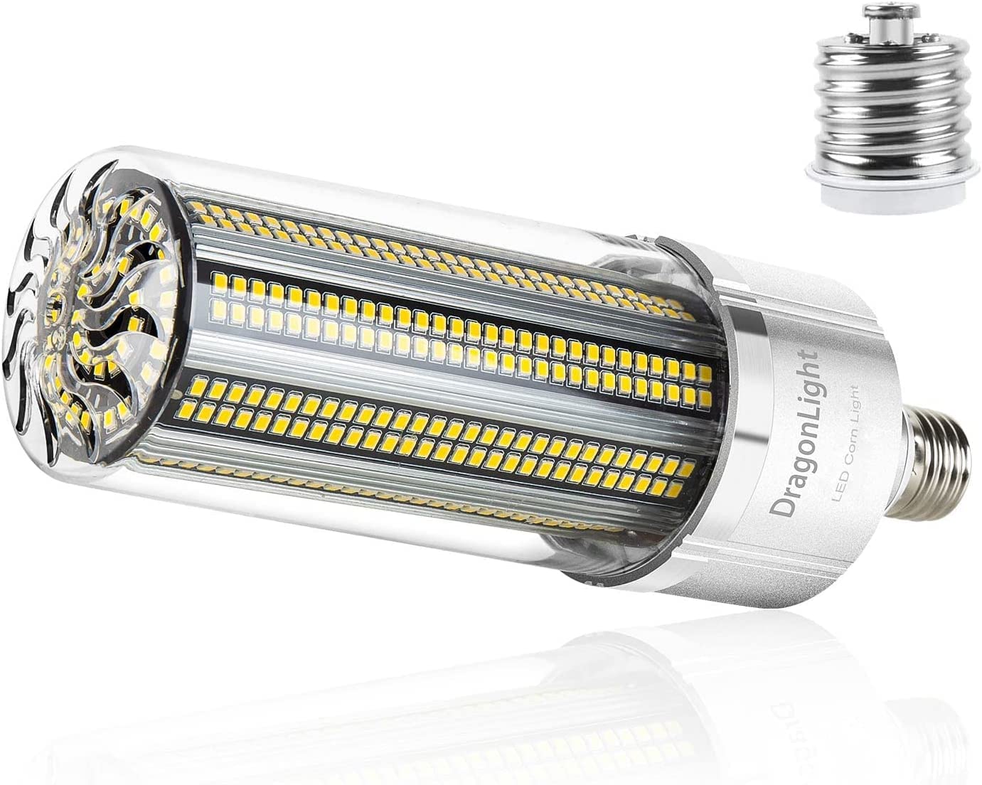 DragonLight 80W Commercial Grade Corn LED Light Bulb(600 Watt Equivalent) E26/E39 Large Mogul Base LED Lamp 5000K Daylight 9,600LM for High Bay Area
