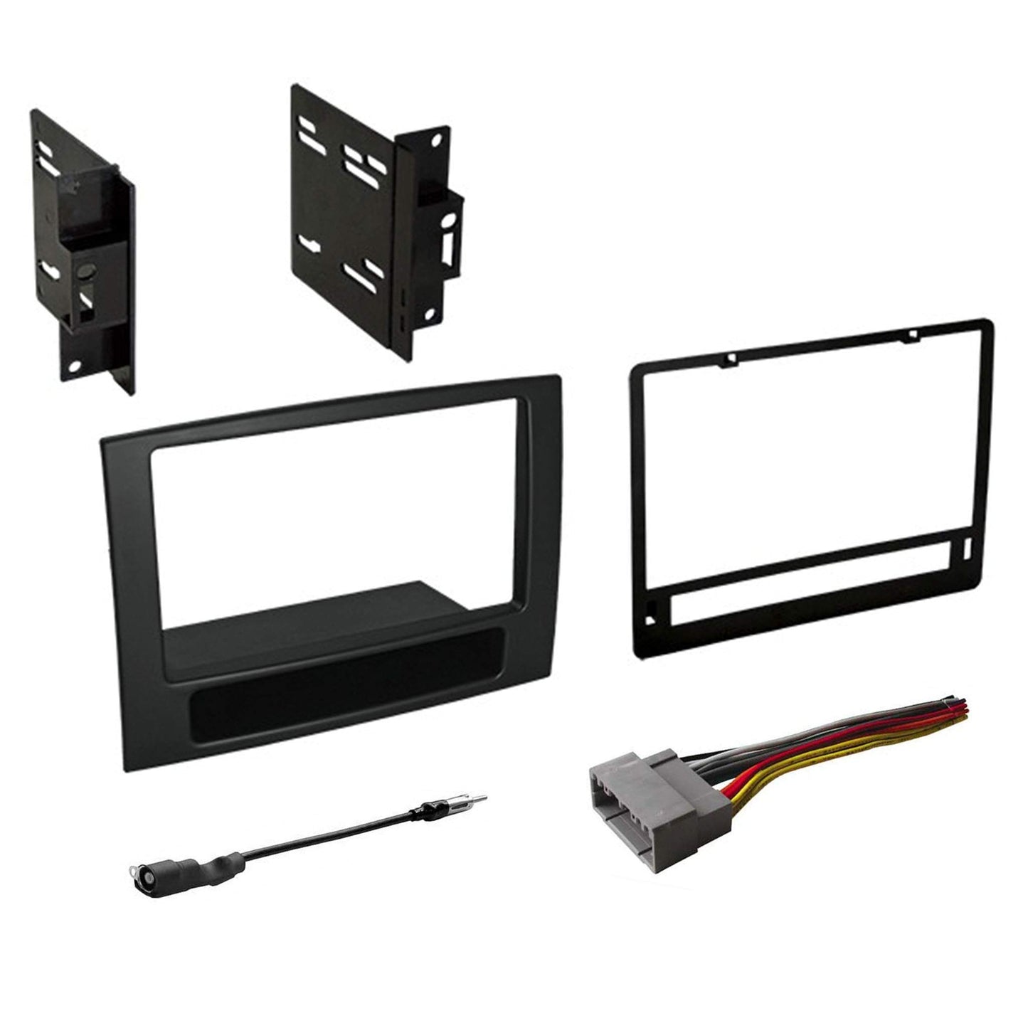 American International Dodge RAM Truck (2006-2008) Complete Double DIN Radio Dash Kit, Car Audio Wiring Harness & Antenna Adapter Included, Plug