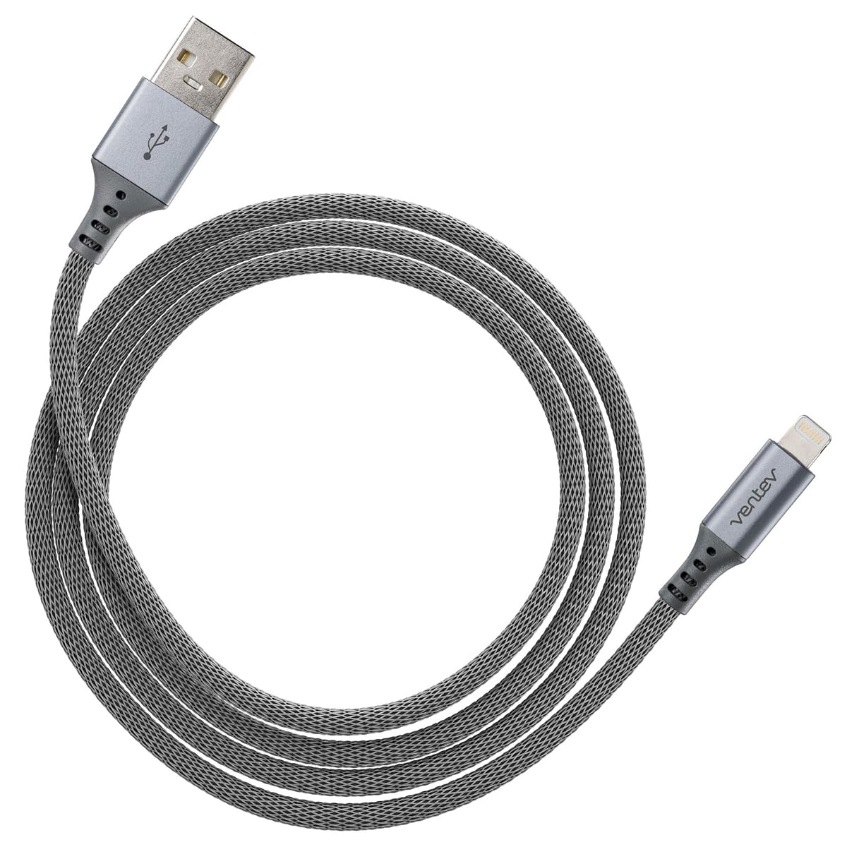Ventev ChargeSync Alloy Apple Lightning Cable | Universally Compatible with iPhone Devices, Fast Charging, Tangle-Resistant Cord, Mfi Certified…