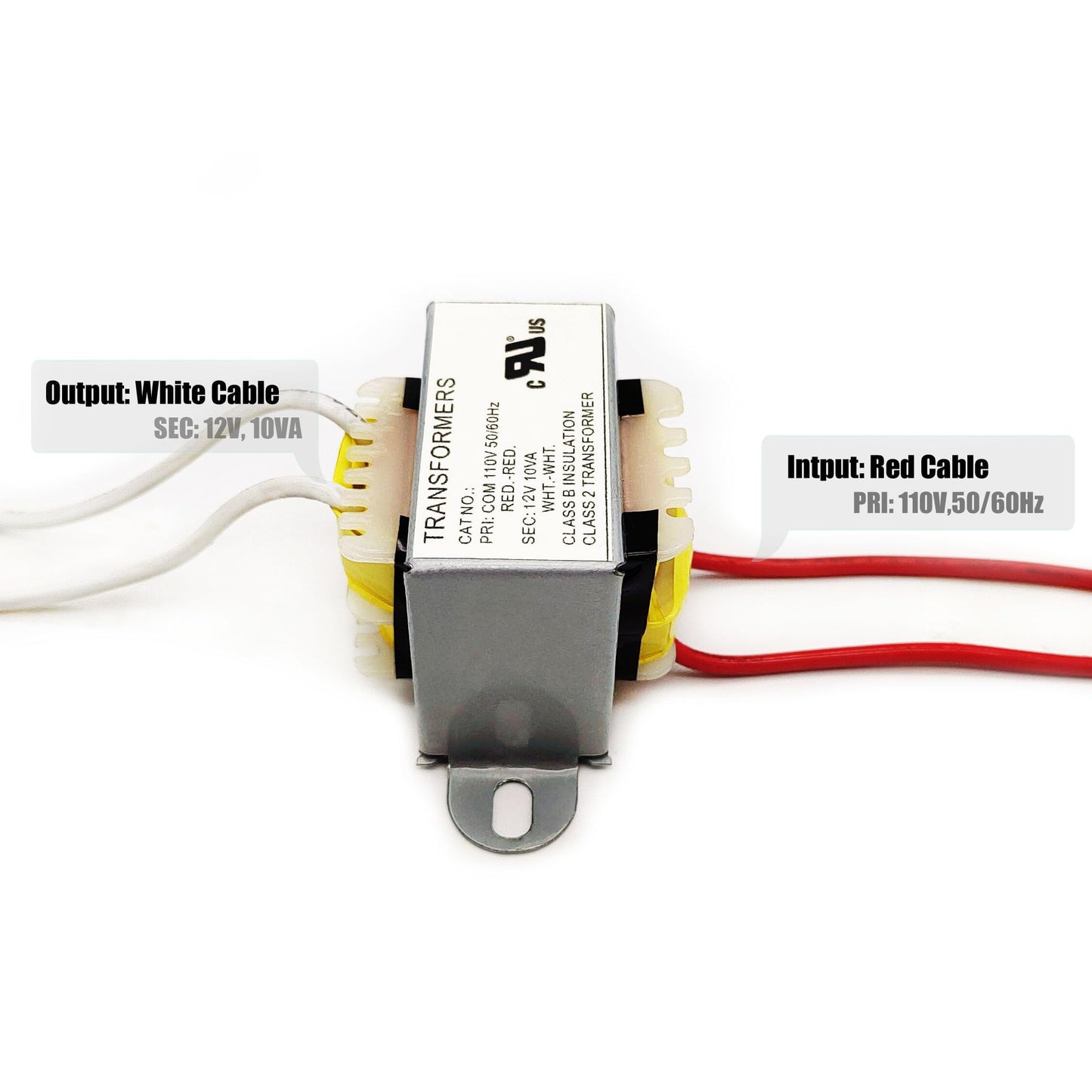 12V/10W AC/AC Power Transformer - 110V to 12V, 10VA, Single Phase, Step Down, 2 Yr Warranty