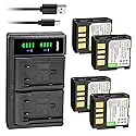 Kastar 4-Pack BN-VF707 Battery and LTD2 USB Charger Replacement for JVC GZ-MG50EY GZ-MG50EZ GZ-MG50U GZ-MG50US GZ-MG55 GZ-MG55U GZ-MG55US GZ-MG57
