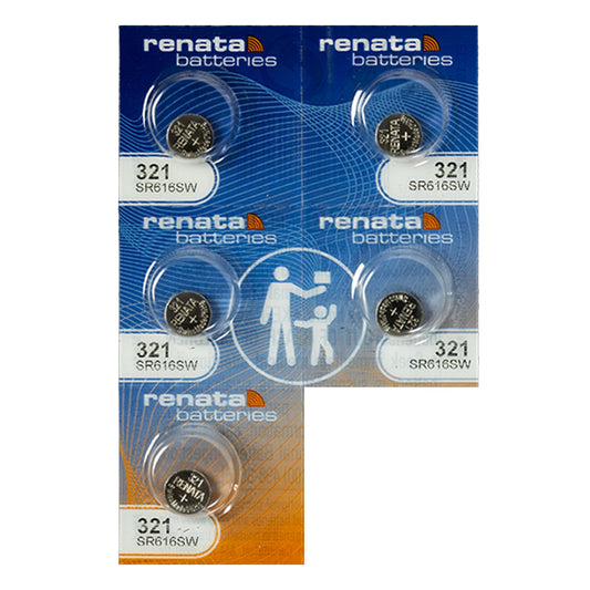 Renata Batteries 321 / SR616SW Watch Battery (5 Pack)