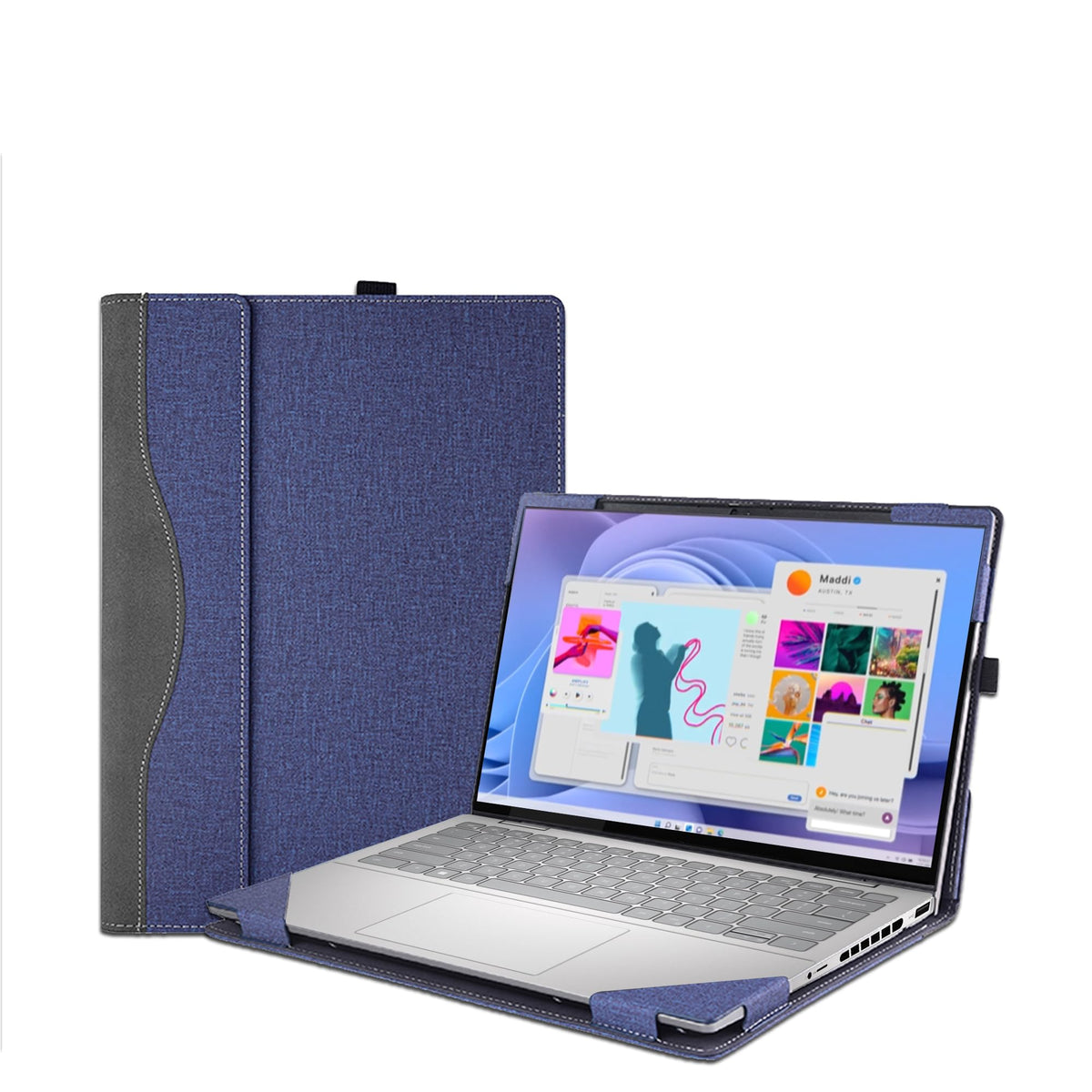 Laptop Case Cover for Dell 14 Plus DB14250 & Pro 14 PC14255/PC14250 & Pro14 Plus PB14250 /PB14255 Sleeve,PU Leather Protective Shell Notebook PC Bag