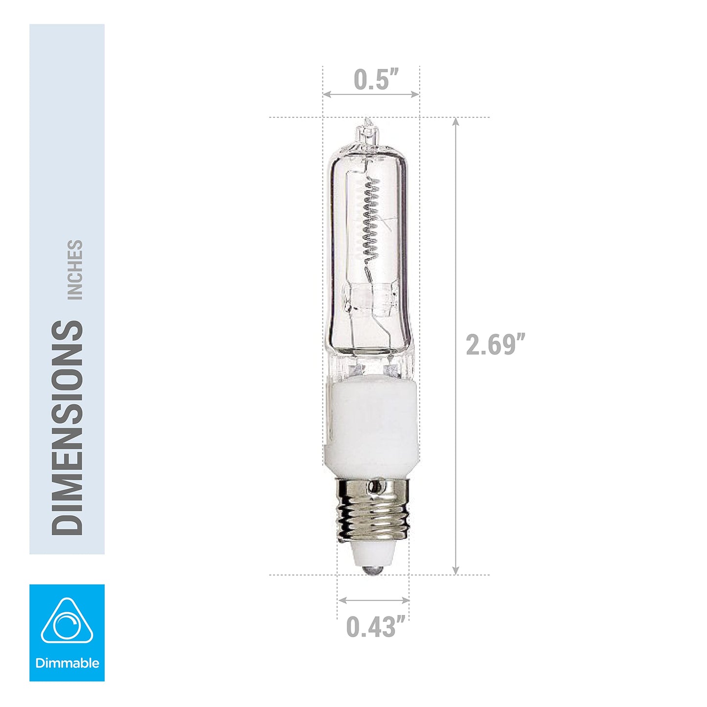 KOR T4 E11 Halogen Light Bulbs, 100W, Clear, 4-Pack