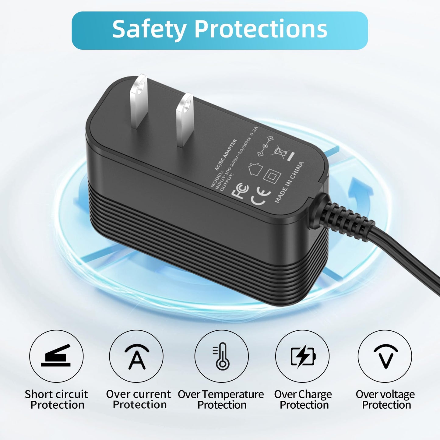 Power Cord for Schwinn Bike Charger Exercise Elliptical Recumbent Upright Trainer A10 A20 120 122 125 130 150 170 213 220 222 240 270 430 460 Schwinn…