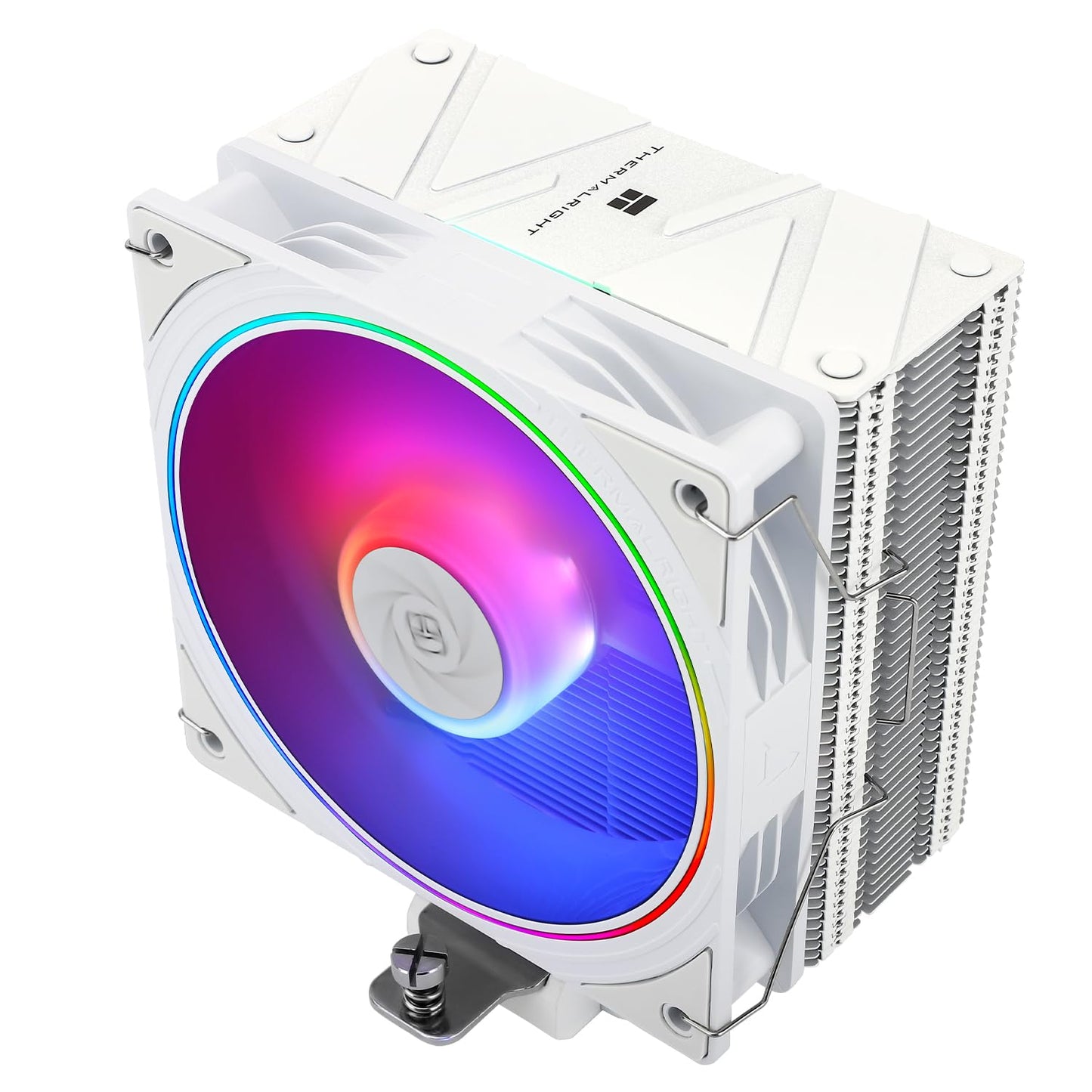 Thermalright Assassin Spirit 120 EVO White ARGB CPU Cooler, 120mm PWM Quiet ARGB Fan CPU Air Cooler, AGHP 4th Technology, Support Intel