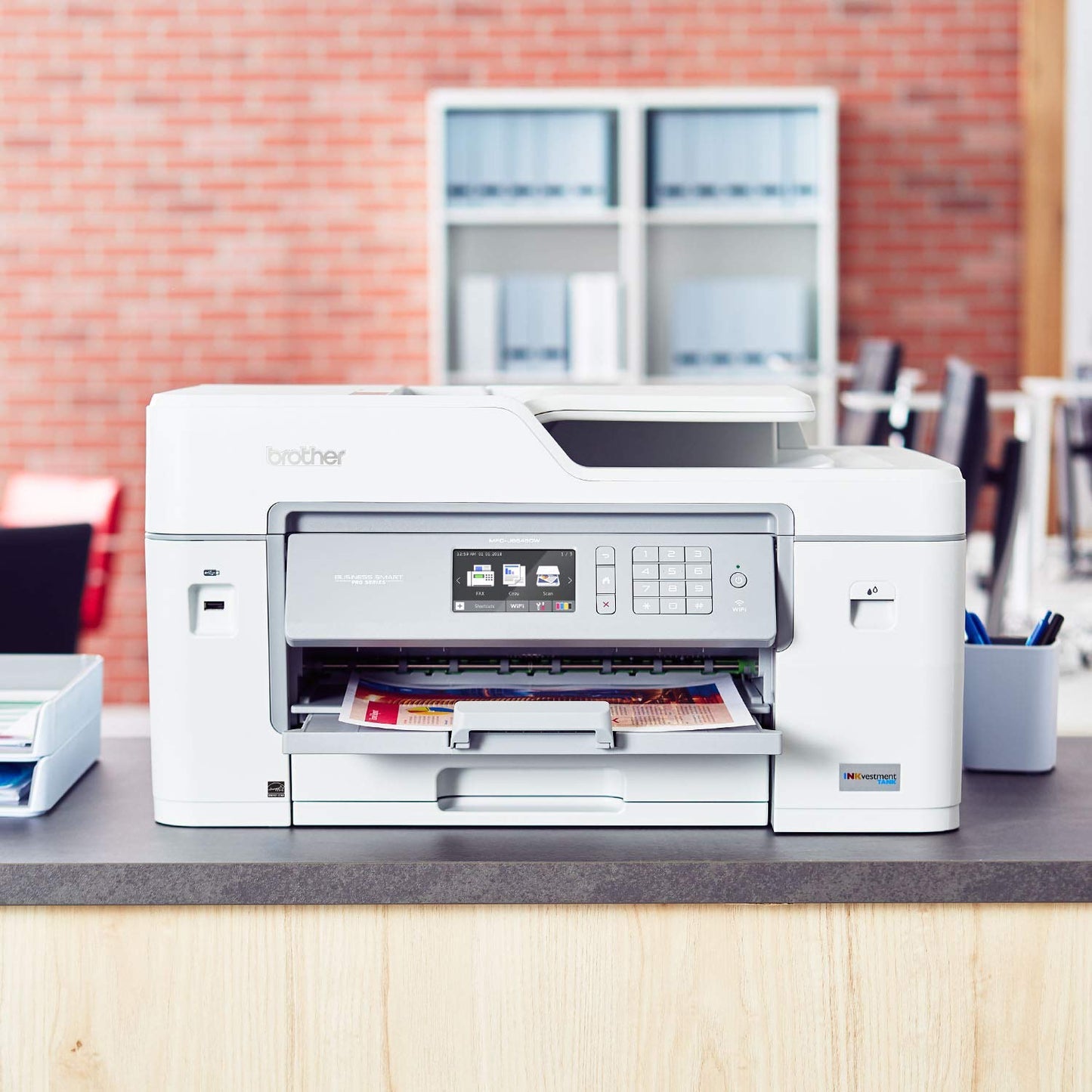Brother MFC-J6545DW INKvestmentTank Color Inkjet All-in-One Printer with Wireless, Duplex Printing, 11" x 17" Scan Glass and Upto 1-Year