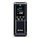 CyberPower CP1500AVRLCD3 Intelligent LCD UPS System, 1500VA/900W, 12 Outlets, 2 USB Ports, AVR, Mini Tower, Black