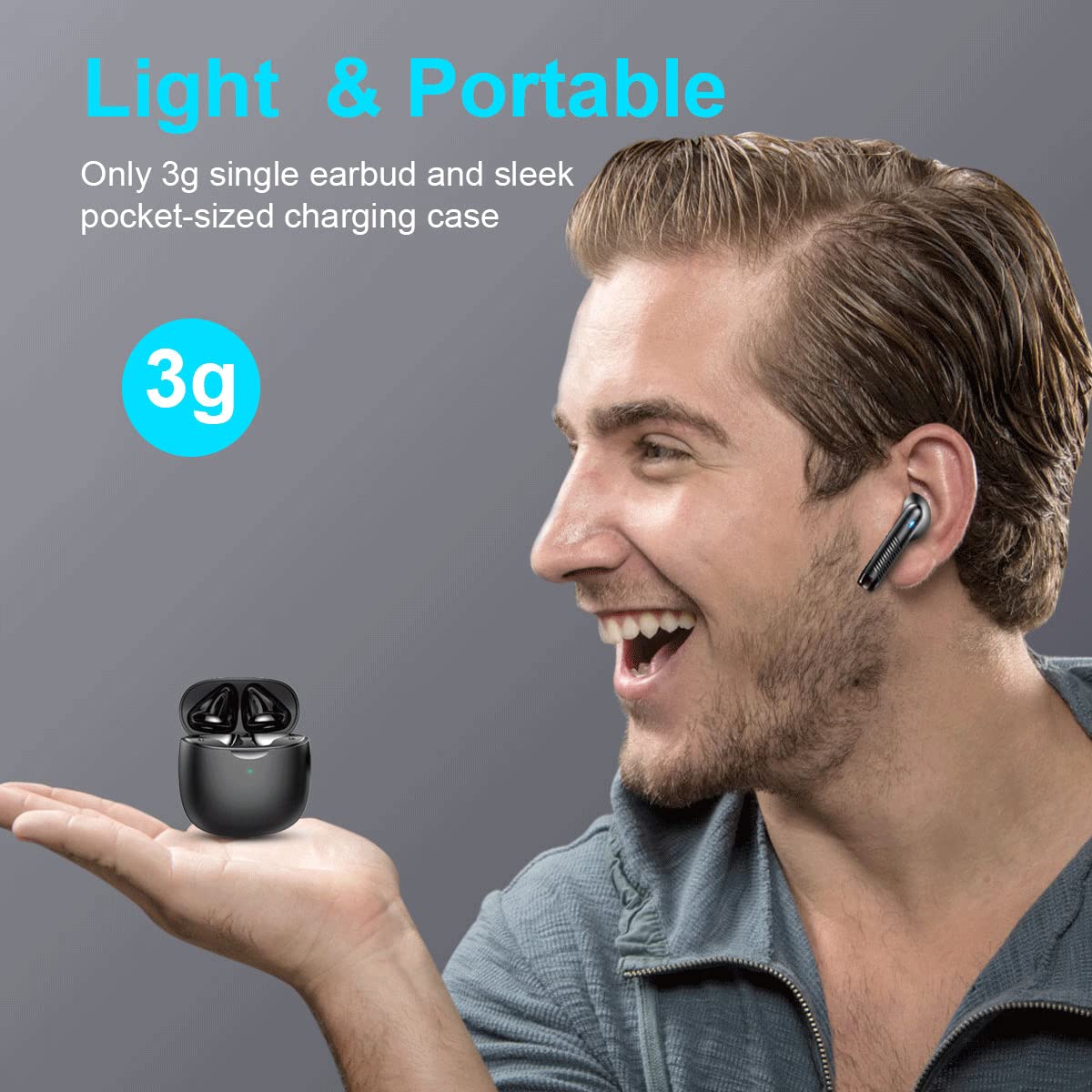 Wireless Earbuds, Bluetooth 5.4 Earbuds Stereo Bass, Bluetooth Headphones in Ear Noise Cancelling Mic, Earphones IP7 Waterproof Sports, 32H Playtime
