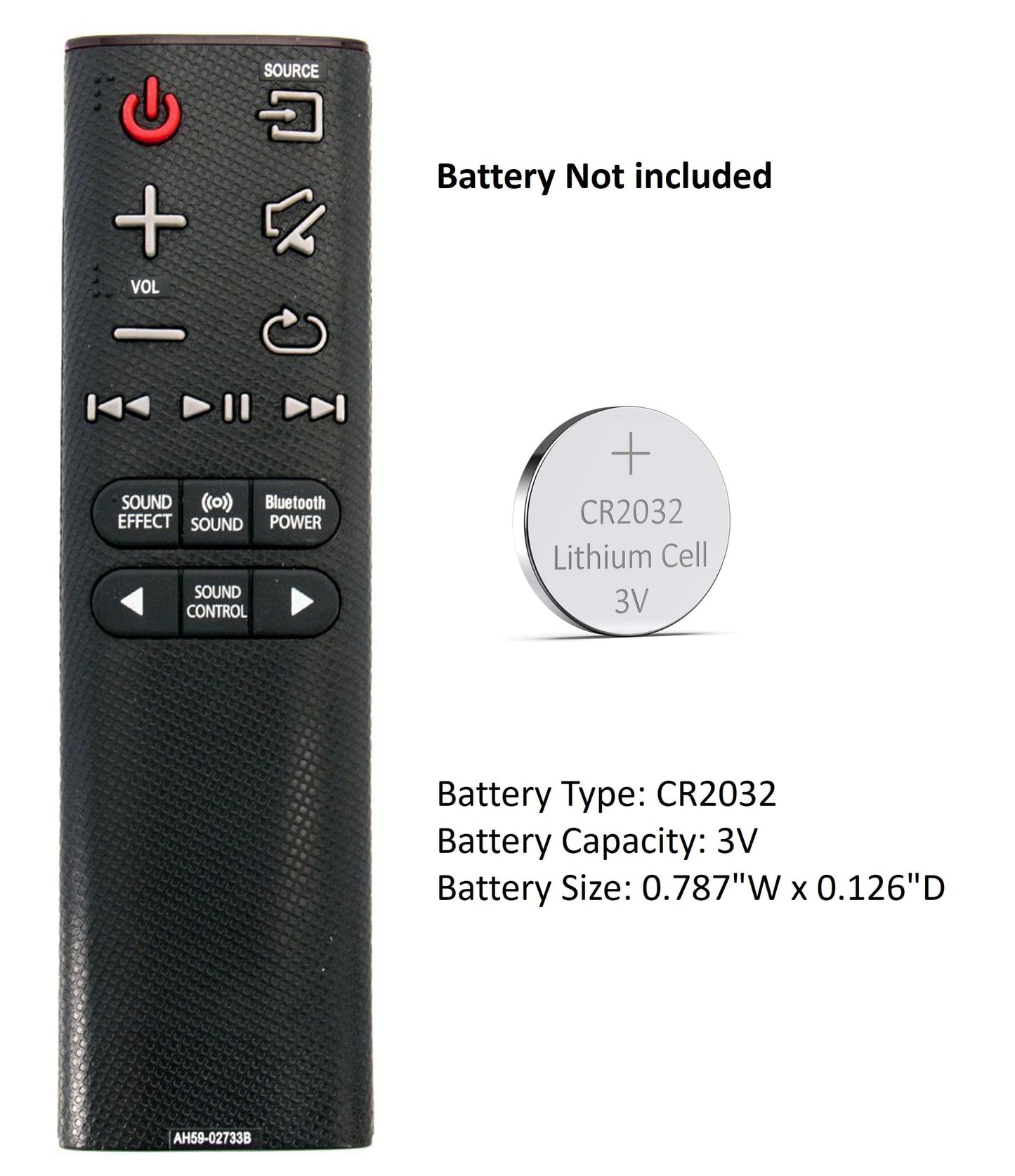 AH59-02733B Sound Bar Remote Compatible for Samsung Soundbar HW-K360 HW-KM36C HW-KM36 HW-K450 HW-K550 HW-K551 HW-J4000 HW-JM4000 HWK360 HWKM36C HWKM36
