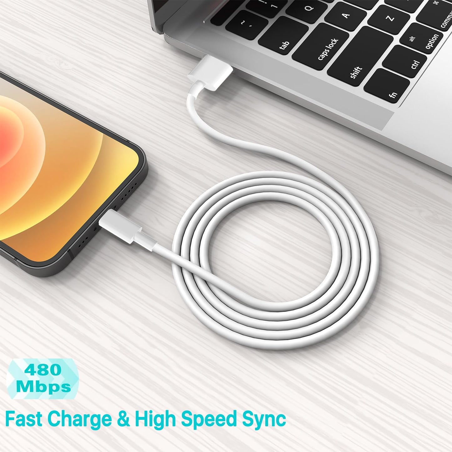 iPhone Charger, [Apple MFi Certified] 2PACK 6FT USB to Lightning Cable Power Fast Charging Cord Compatible with iPhone 14/13/12/11 Pro Max/XS…