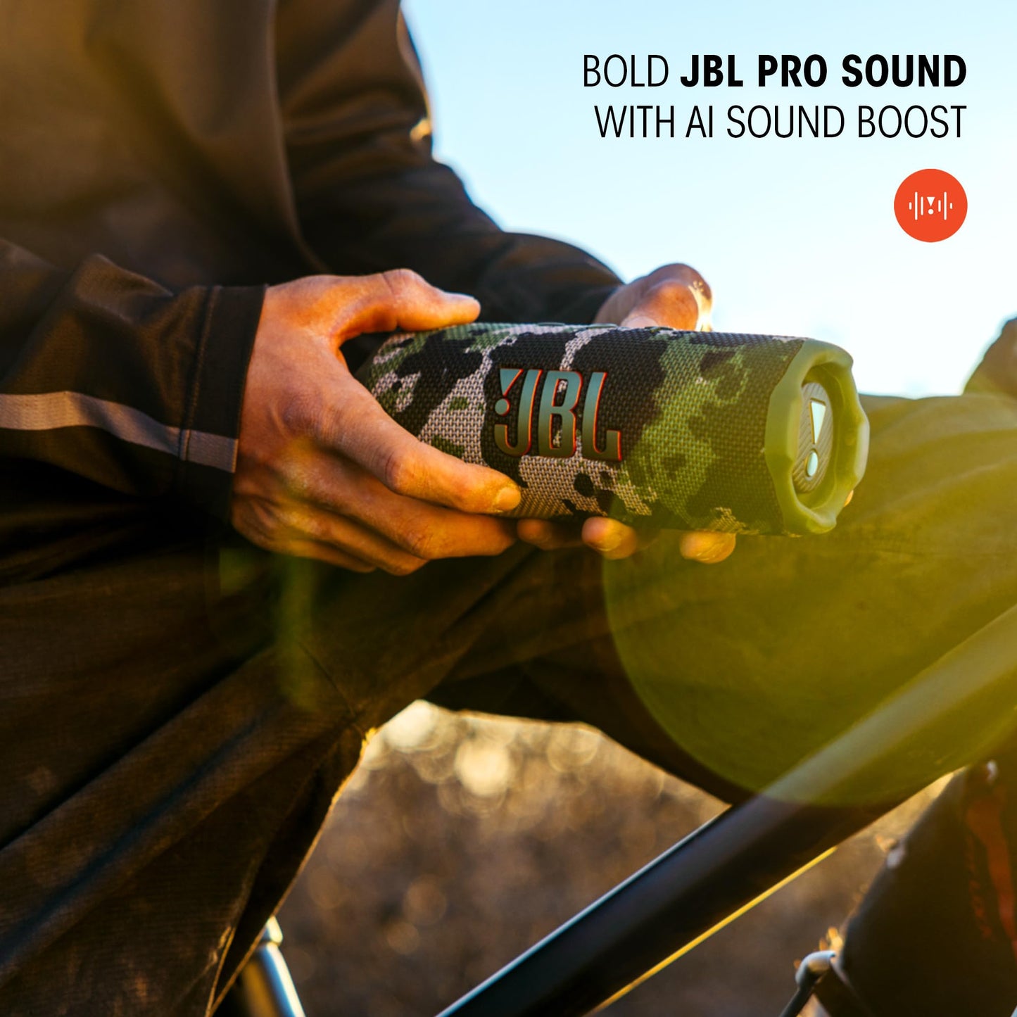 JBL Flip 7 - Portable Waterproof and Drop-Proof Speaker, Bold Pro Sound with AI Sound Boost, 16Hrs of Playtime, and PushLock System