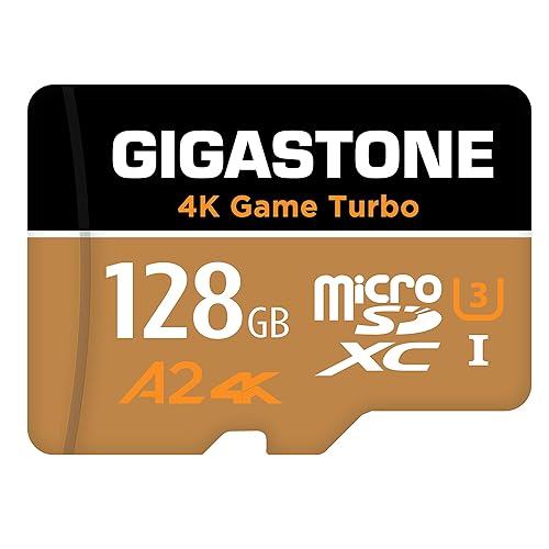 ?5-Years Data Recovery? GIGASTONE 128GB Micro SD Card, 4K Game Turbo, MicroSDXC Memory Card for Nintendo-Switch, GoPro, Action Camera, DJI, UHD Video